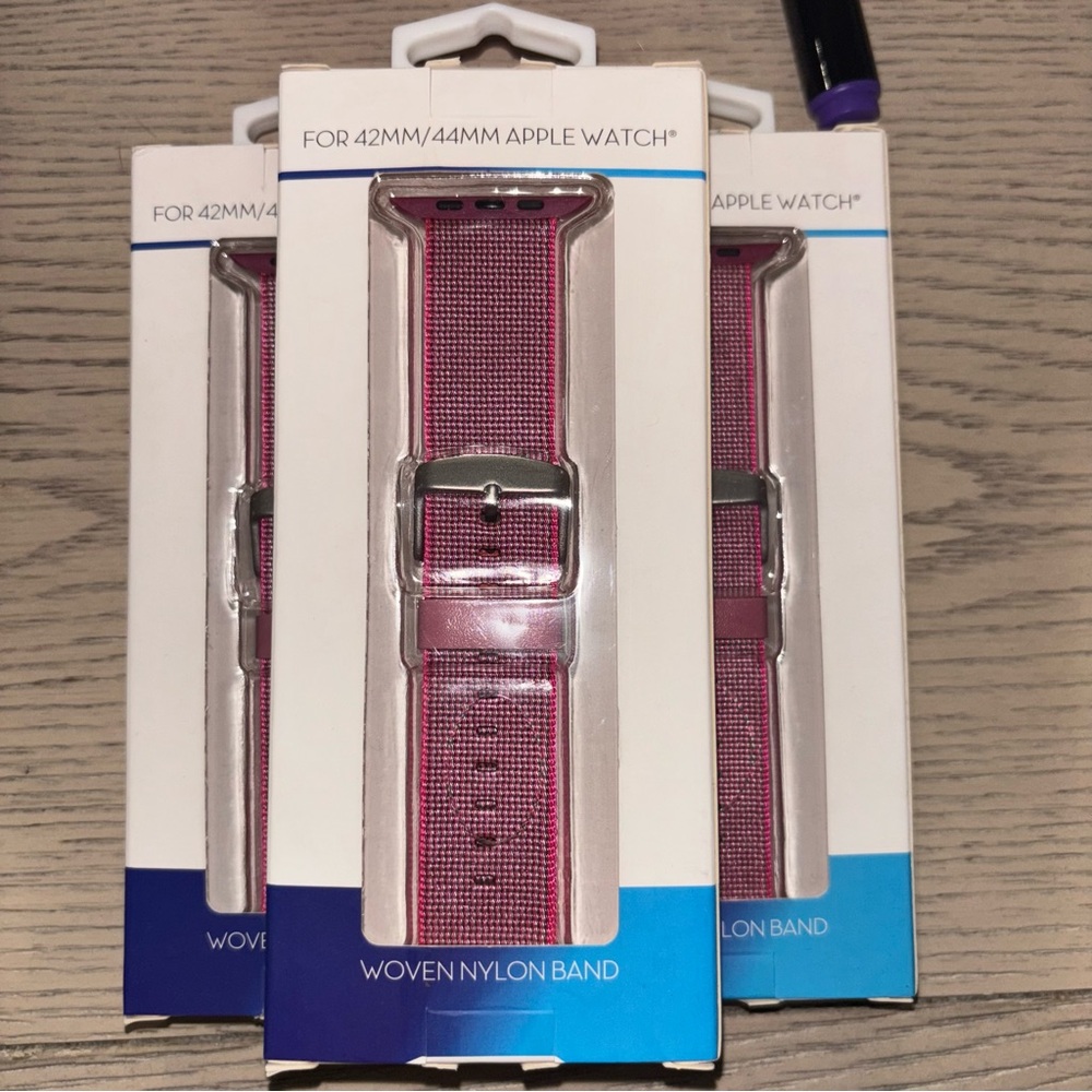 Target Pink Woven Nylon Apple Watch Band